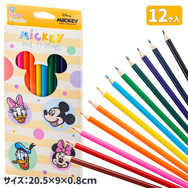 ディズニー 色鉛筆12色