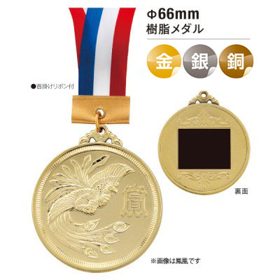 F-570 φ66mm 樹脂メダル サッカー(金)